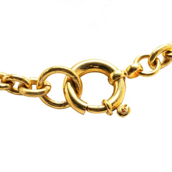 CHANEL CC Logos Vintage Long Chain Necklace 35" Gold Tone Auth - Picture 3 of 5
